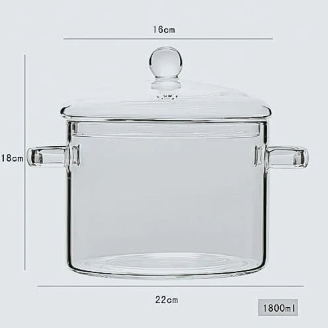 Cacerola transparente de 1,8L