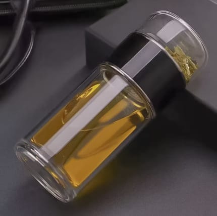 Botella de té de cristal